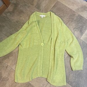 Lime Green Summer Cardigan Sweater